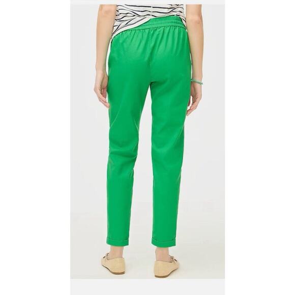 J.Crew Factory Linen Cotton Drawstring Pants 0 Green Casual Summer Beach - Picture 4 of 11